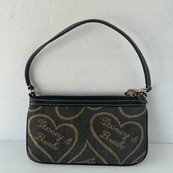 Dooney & Bourke EUC Denim Signature Print Wristlet - Picture 6 of 7